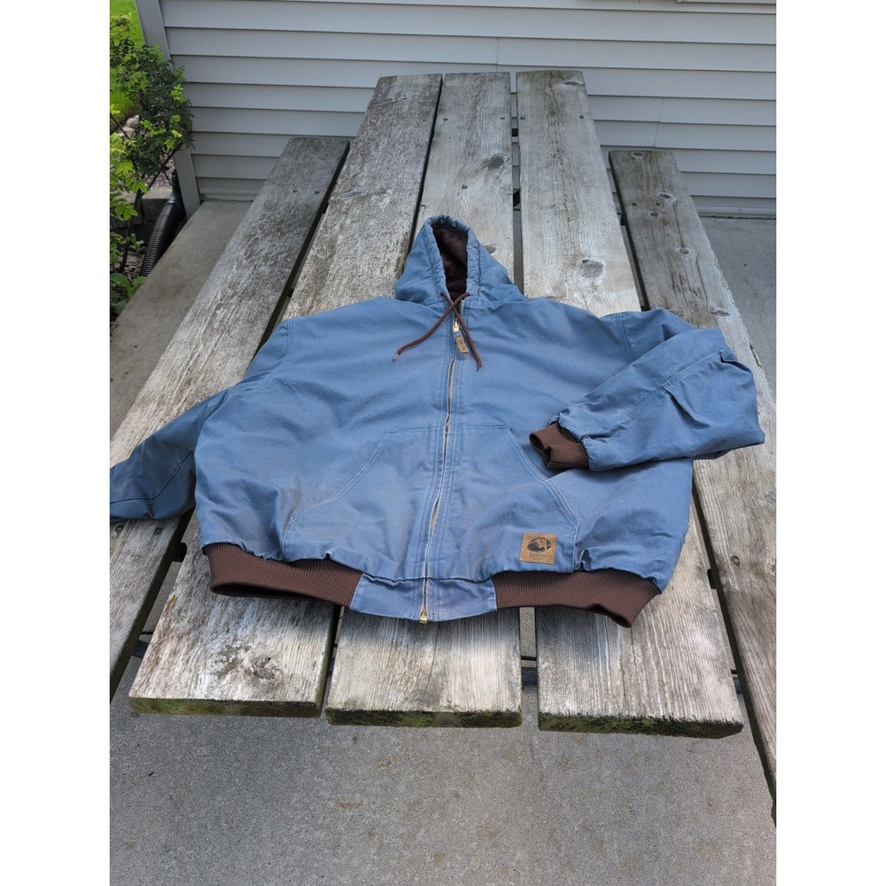 Berne Apparel Heritage Duck Cotton Hooded Blue Green Jacket - 3XLR GUC